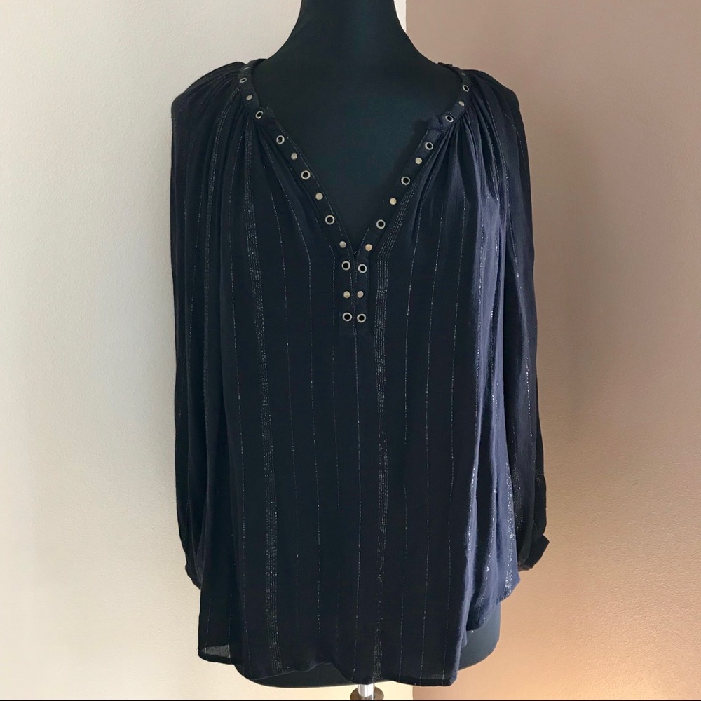 Amuse Society Black Bohemian Top Small